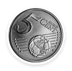 Five euro cent coin