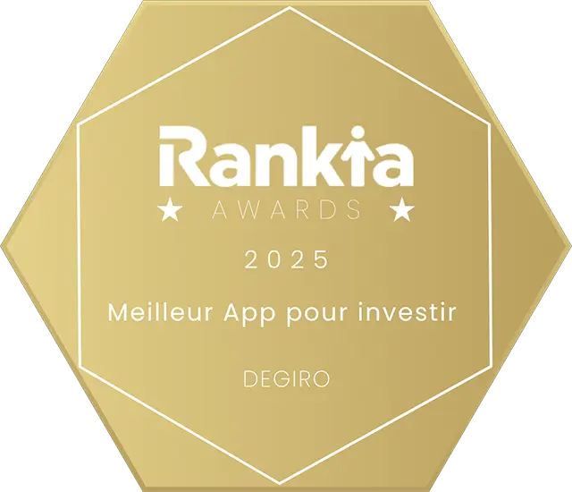 Rankia Awards 2025 badge for Best investing app awarded to EXDEGIRO FR