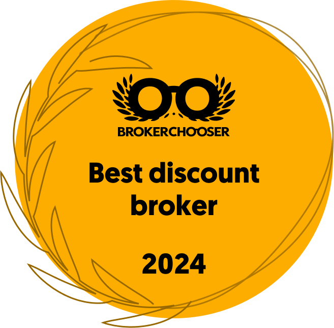 Awarded Best Discount Broker 2018, 2021, 2022 & 2024 (Broker Chooser)